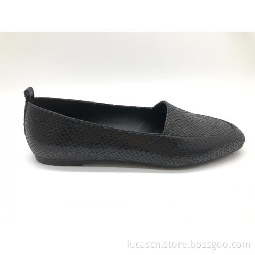 Damen Classic Square Toe Slip On Flats Schuhe